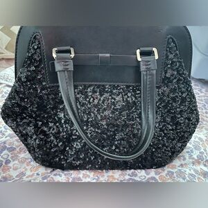 AUTHENTIC KATE SPADE SPARKLE SEQUIN BOW FRAME EVENING HANDBAG ELBOW PURSe